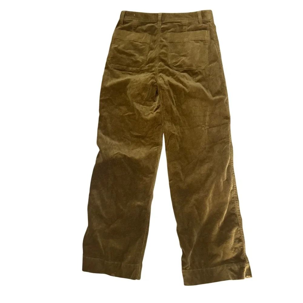 Madewell Womens Corduroy Pants High Waist Slim Emmett Straight Leg Brown Size 27 - Picture 2 of 6